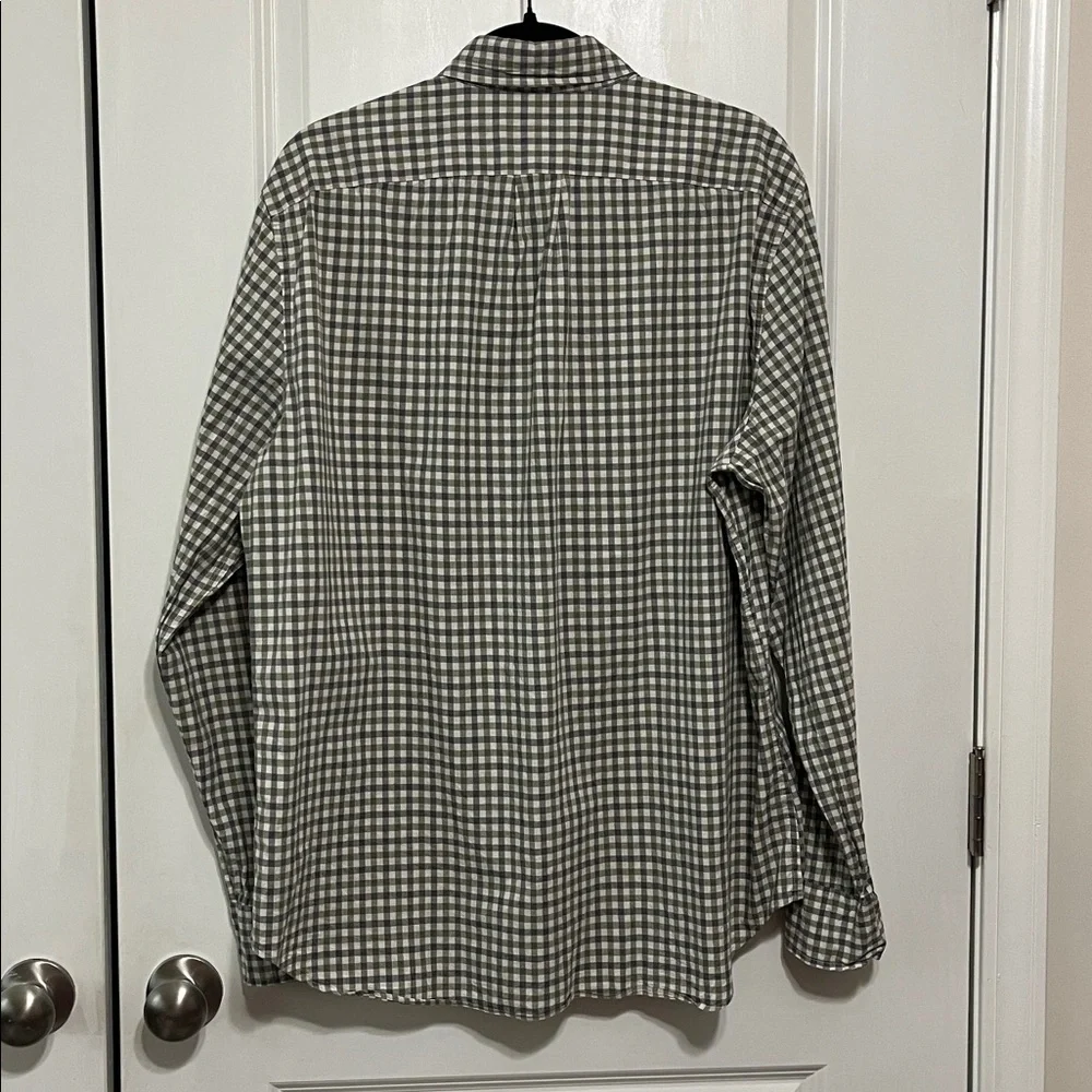 J. Crew Stretch Secret Wash Organic Cotton Poplin Shirt Sz Large
